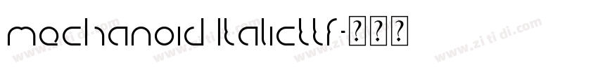 mechanoid Italicttf字体转换